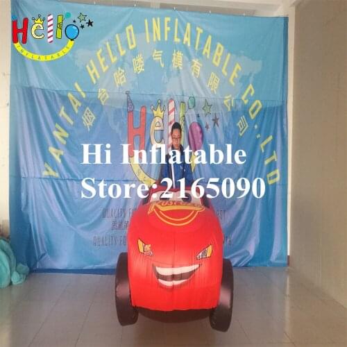 2 m long PVC material walking cartoon inflatable car model