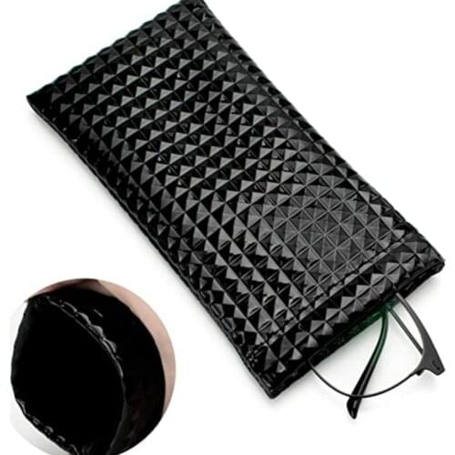 Fashion Sunglasses Bag Pu Leather Glasses Case Pouch Mobile Phone Holder Wallet Storege Case Portable Glasses Storege Case 1Pc