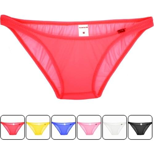Mens Bikini 2019 Sexy Men Briefs Nylon Underwear Gay Underpants Shorts Men Solid Color mens sexy underwear jockstrap briefs