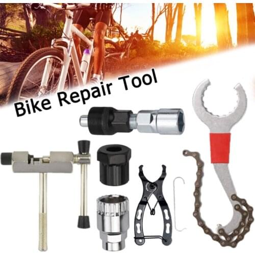 5PCS Bicycle Repair Tool Set Kits Chain Crank Wheel Extractor Outdoor Cycling Pedal Remover Puller Tool MTB Bike Axle Remover