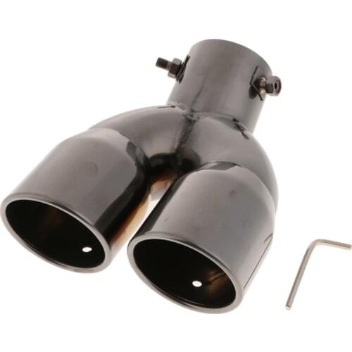 Car EXHAUST Tail Dual Muffler Tip Pipe Fit Toyota Hyundai IX25 Black