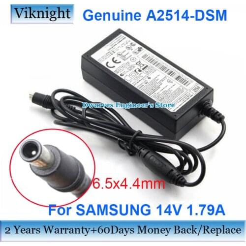 Genuine 14V 1.79A 25W LCD Monitor Adapter Power Supply For SAMSUNG S22D360H A2514_DSM A2514-DPN A2514-DVD A2514_DPN 25W_W