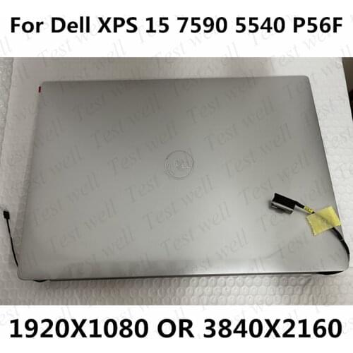 Original 15.6'' For Dell XPS 15 7590 Precision 5540 P56F P56F003 FHD UHD LCD Display Touch Screen Complete Assembly With Hinges
