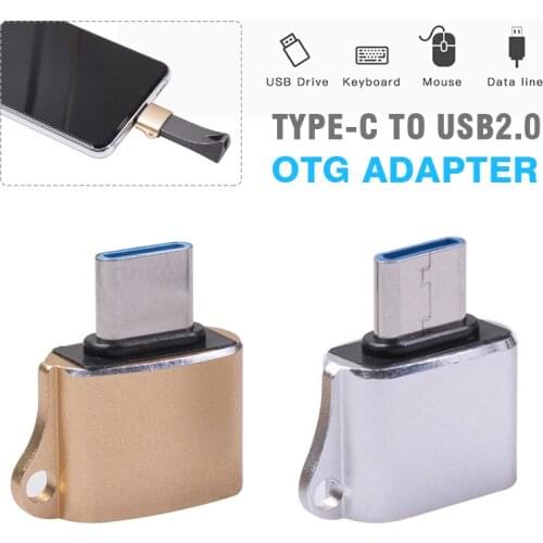 Durable Aluminum Alloy Type-C Male to USB Female Adapter Portable USB 2.0 OTG Adapters Converter For Mobile Phone Keyboard Mouse