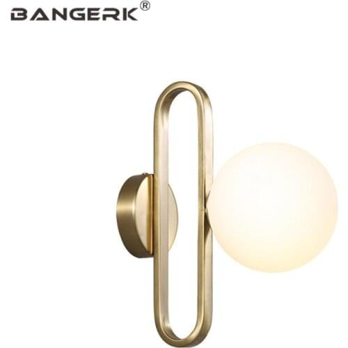 Nordic Design Modern LED Wall Lamp Loft Decor Wall Sconce Iron Glass Ball Bedside Wall Light Fixtures Home Lighting Luminaire