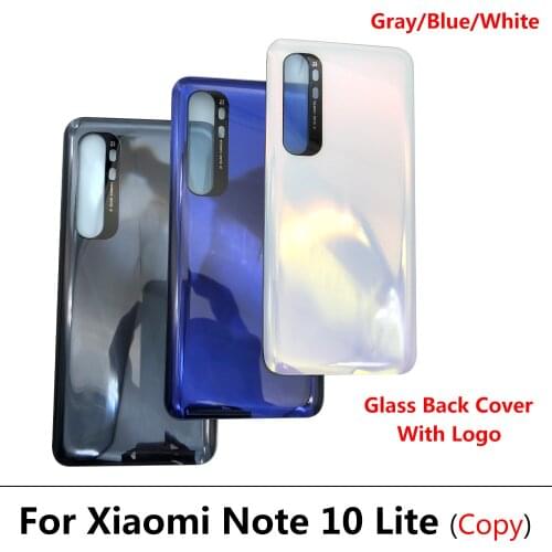 Battery Back Cover Glass Rear Battery Housing For Xiaomi Mi Note 10 Lite With Adhensive Glue