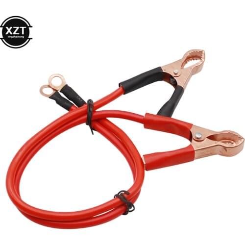 10AWG Car Battery Clip Cable Crocodile Car Van Battery Test Lead Clips Alligator Clips Electrical Jumper 45cm Wire Cable Clamp