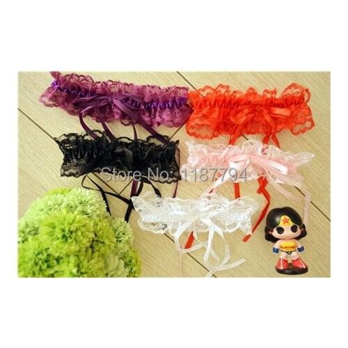Women Legs Foot Ring Accessories Lady Sexy Lingerie Legs Foot Ring Laciness Lace Big Bow 100pcs Garter Belt TH100