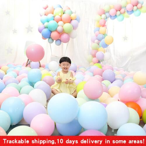 100pcs Pastel Balloons Garland Set Macaron Candy Latex Air Balls Happy Birthday Party Supplies DIY Balloon Arch Fast Shipping