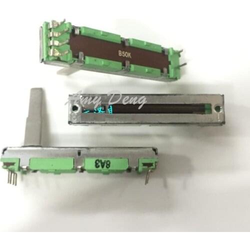 20pcs/lot Taiwan 4.5 cm double shaft length B50K*2 potentiometer 20MM mixer fader