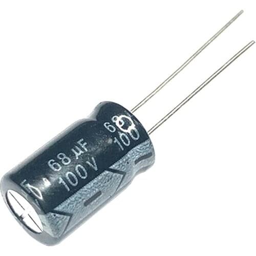 20pcs 100V68UF volume 10x17mm Aluminum electrolytic capacitors 100V68UF