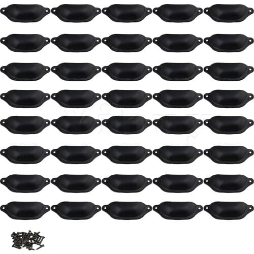 40 x Black Antique Shell Drawer Pulls Handles 97x35x18mm for Furniture