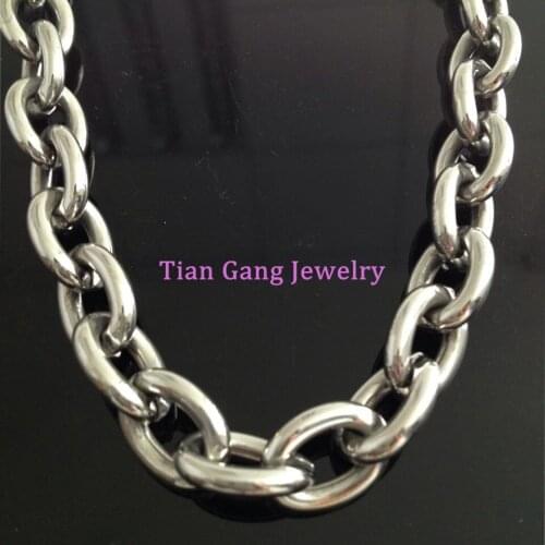 7"-40" 15mm Heavy 316L Stainless Steel Silver Color Mens Big O Link Chain Necklace Or Bracelet Jewellery