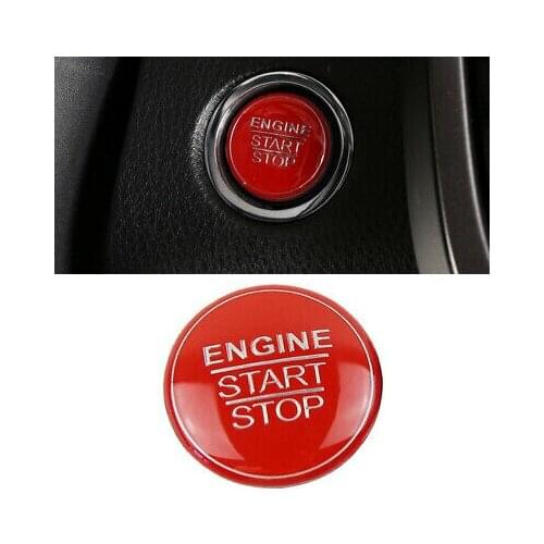 Accessories Red Inner Car Start Stop Button Cover Trim For Toyota RAV4 2019-2020