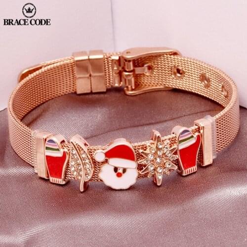 Rose Gold Keeper Stainless Steel Mens and Womens Bracelet New Year Valentines Day Birthday Brand Jewelry Gift Direct Shipping