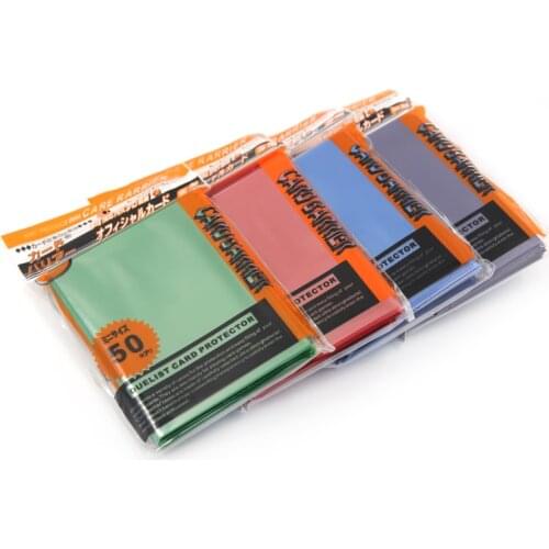 50 PCS/SET 65*90mm Matt Scrub Muticolor Back Card Protector for Board Game s Yugioh Sleeves TCG
