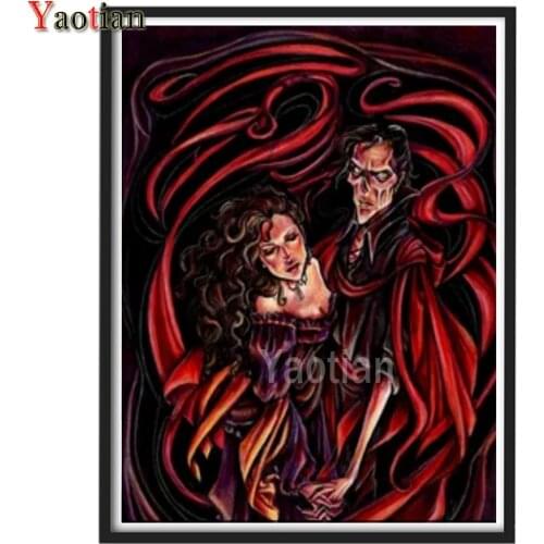 Skull Dancing Couple 5D Diamond Painting Full Square DIY Bead Embroidery Sale Diamond Art Halloween Cross Stitch Home Decor