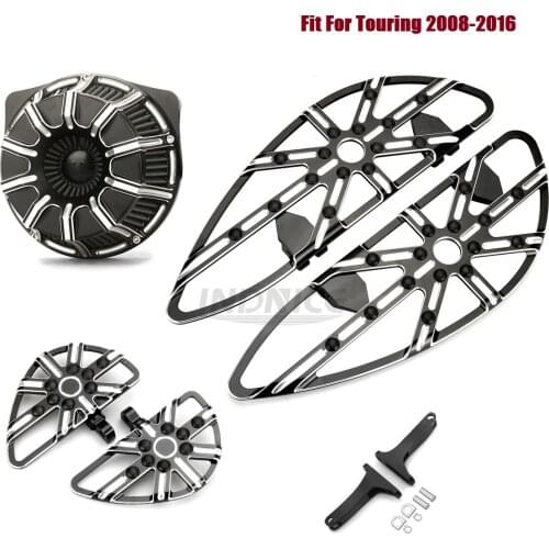 Gauge Driver And Passenger Foot Floorboard Air Filter Fit For Touring street glide road king electra glide 2008-2016