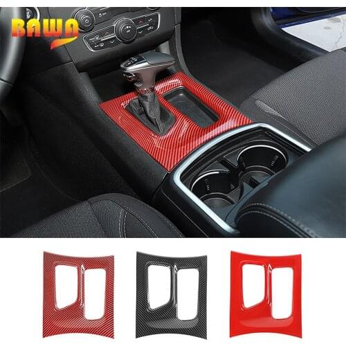 BAWA ABS Car Gear Decorative Panel Cover Frame Interior Accessories For Dodge Charger 2015