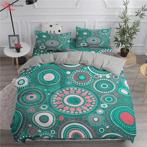 Nordic Bohemian Style Bedding Set 220x240 Duvet Quilt Cover Pillowcase 2/3pcs Mandala Flower King Queen Bedclothes 150 Bed Cover