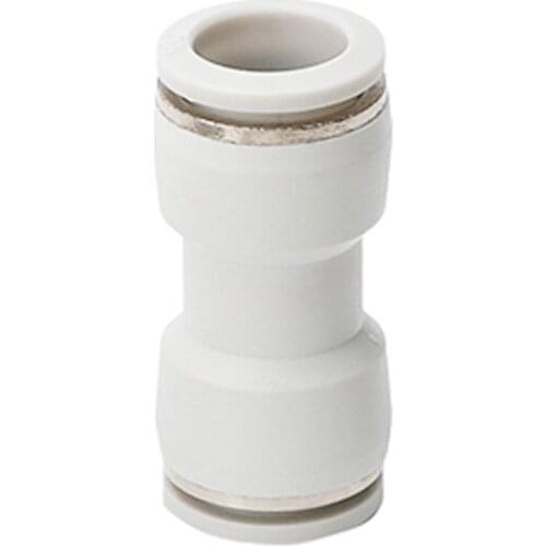 White Cap Fit 4/6/8/10/12mm OD Tube Reducing/Euqal Coupler Pneumatic Push In Connector Quick Release Air Fitting