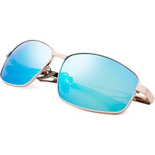 Men women glasses TAC polarized sunglasses brand design memory alloy frame anti-UVAUVB square blue strong tac lens glasses 8120