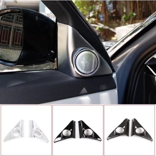 For Land Rover Range Rover Evoque 2020 ABS Chrome Car-styling Pillar A Audio Speaker Tweeter Frame Cover Trim Interior Accessory