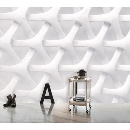Custom papel parede White abstract geometric figures for living room bedroom sofa background wall decoration wallpaper