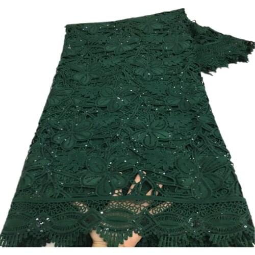 Latest African Lace Fabric 2021 High Quality with sequins Nigerian Lace Fabrics For Wedding Dress 5 yards XZ-140