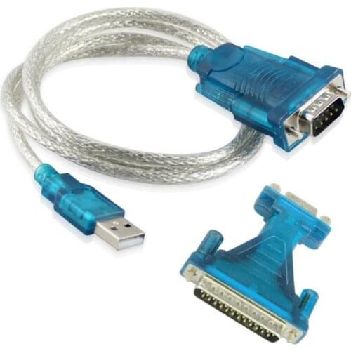 New USB 2.0 To RS232 Com Port 9 PIN SERIAL DB25 DB9 Adapter Cable Converter