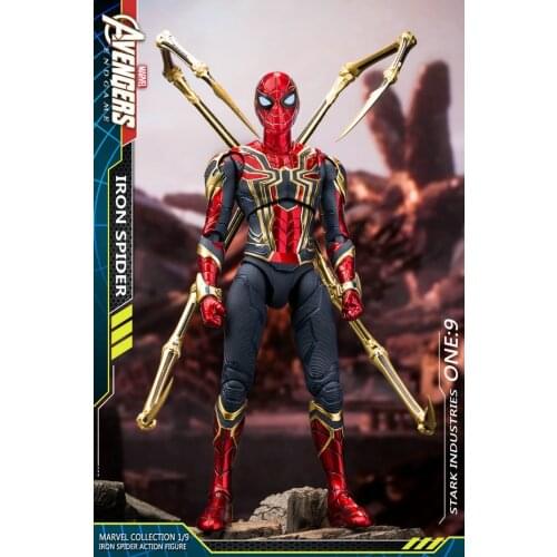 Original Marvel Avengers Iron Spiderman Articulated 1/9 Action Figures Toys