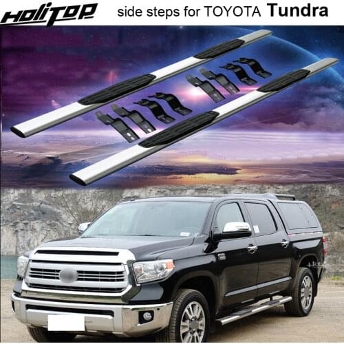 Nerf bar foot board feet steps treadplate for TOYOTA Tundra 2014-2017. quality factory.aluminum alloy.Asia free shipping