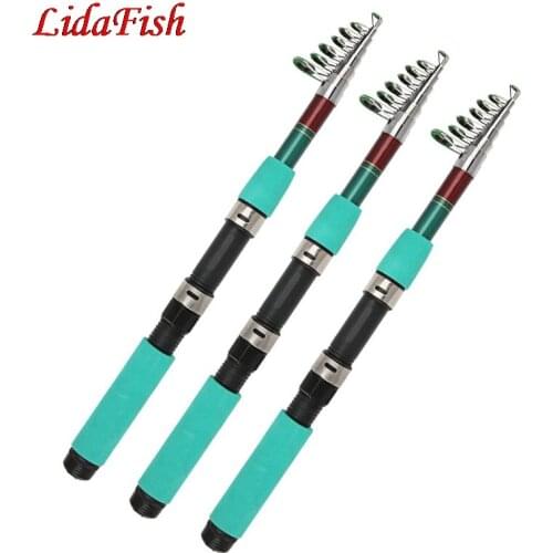 1.8M-3.6M Portable Mini Telescopic Fishing Rod Spinning Rod Tackle Tools