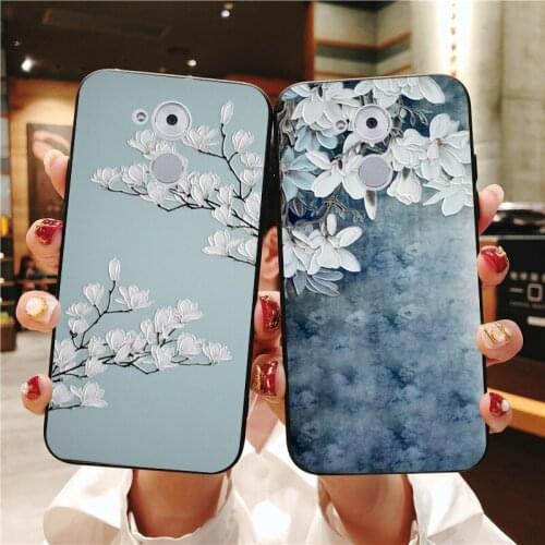 Luxury Soft Silicone Case For Huawei honor 4C 5C 6C Pro 5X 5A 6A 6X 3D Flower Relief Cloth Cover For Huawei GT3 GR5