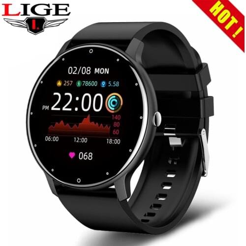 LIGE 2021 Fashion Smart Watch Ladies Heart Rate Blood Pressure Multifunctional Sport Watch Men Woman Waterproof Smartwatch Women