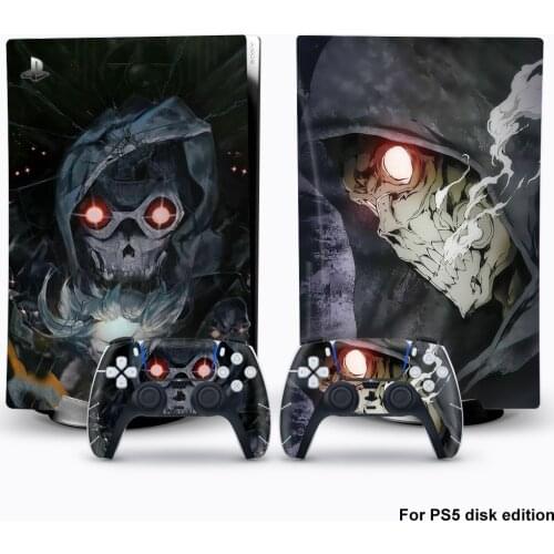 Skull PS5 Standard Disc Edition Skin Sticker Decal Cover for PlayStation 5 Console & Controller PS5 Skin Sticker Vinyl