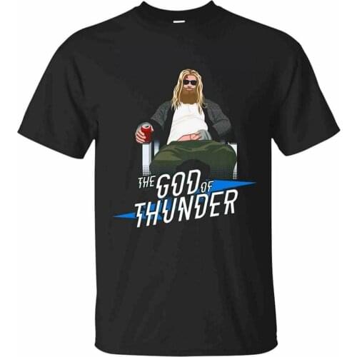 Fat Thor The God Of Thunder Abides T-shirts Tee S-3XL cotton trend 2019