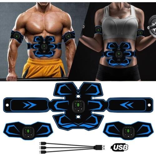 Equipment Training Gear Muscles Electrostimulator Toner Gym Abdominal Muscle Stimulator Trainer EMS Abs Fitness USB Rechargable