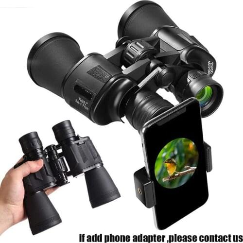Binóculos Outdoor Powerful 20X50 Camping Binoculars With Phone Clip High-definition Low-light Night Vision Telescope For Adults