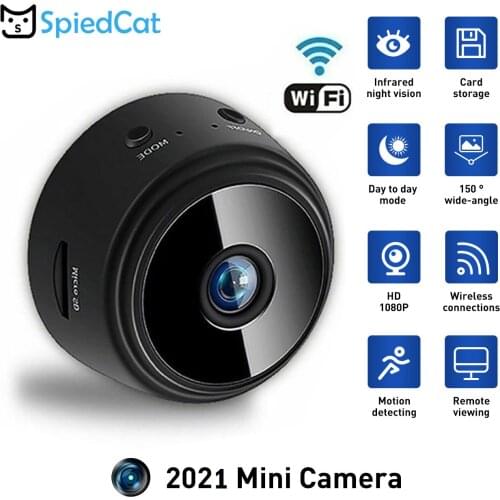 HD 1080P Infrared Night Vision Wireless WiFi IP P2P Remote Control Suction Video-Recorder Mini Home Security Surveillance Camera