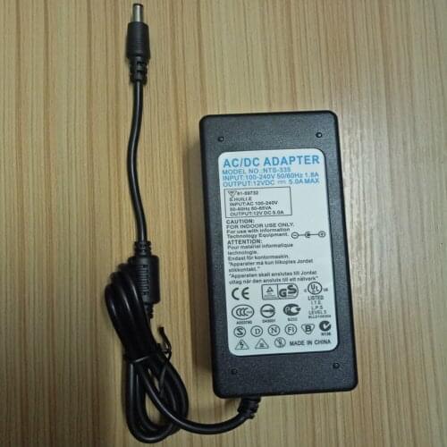 JORANK DC 12 V5A EU Plug Power adapter charger AC 100-240 V DC power supply for CCTV camera (2.1mm * 5.5mm)