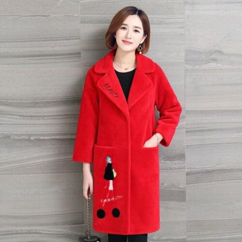 Real Fur Coat 2020 Fall Winter Jacket Women Long Sheep Shearing Wool Fur Coats Korean Womens Jackets Abrigo Mujer KJ895