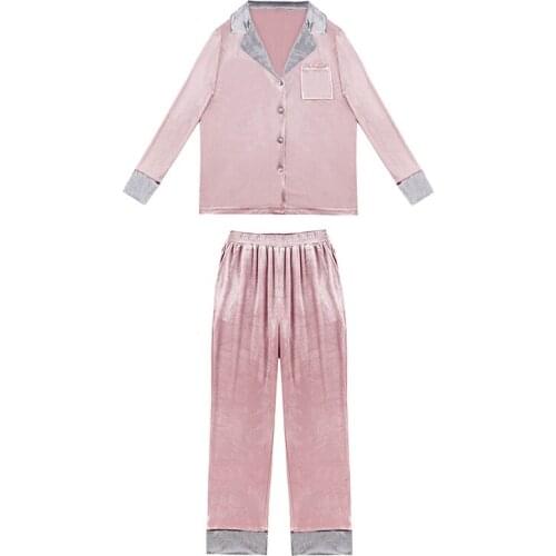 Winter Couples Pajamas Long Sleeve Velvet Sleepwear Thickened Plus Size Casual Ladies Lounge Wear Home Service 2 Piece Pj Set