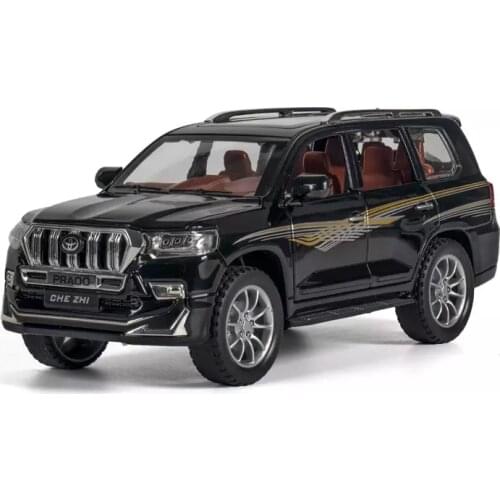 1: 24 Simulation Toyota Prado Alloy SUV Model Childrens Toys Birthday New Year Christmas Gift Black Car