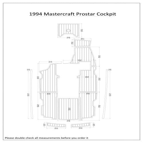 1994 Mastercraft Prostar Cockpit Boat EVA Teak Decking 1/4" 6mm