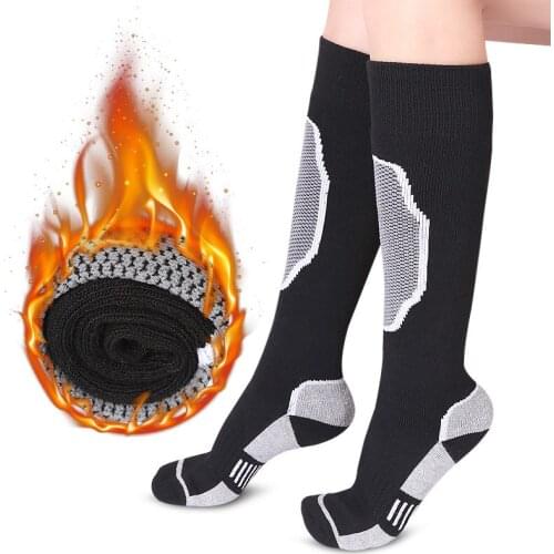 2020 Men Women Ski Socks Thick Cotton Sports Snowboard Cycling Skiing Soccer Socks Moisture Absorption High Elastic Thermosocks