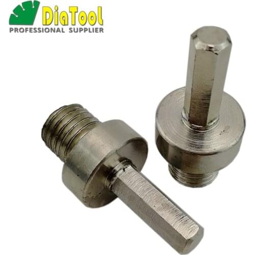 DIATOOL 2pieces/set Adapter 5/8-11 Male Thread to 3/8" Hexagon Shank for 5/8-11 Drill Core Bits Grinding Disc High quality steel