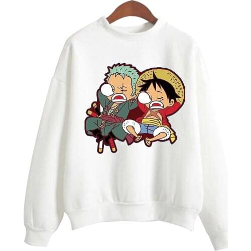 Anime One Piece Hoodies Japanese Anime Monkey D. Luffy and Roronoa Zoro Printed Mens Hoodie Sweatshirts