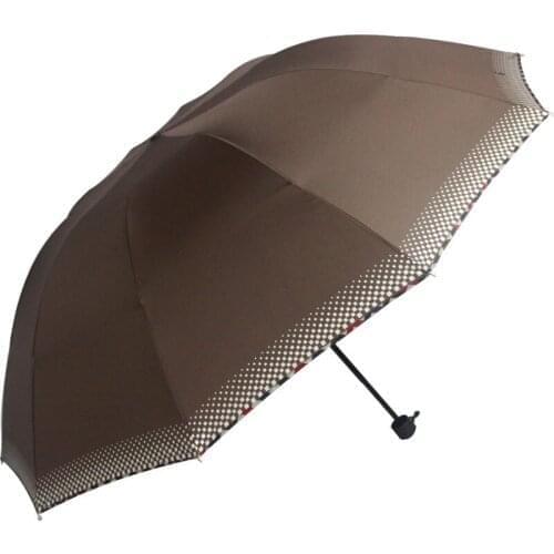 122cm Large Double rain Umbrella 10 K Reinforced Weatherproof strong Umbrella Three Folding men and women Business Umbrella