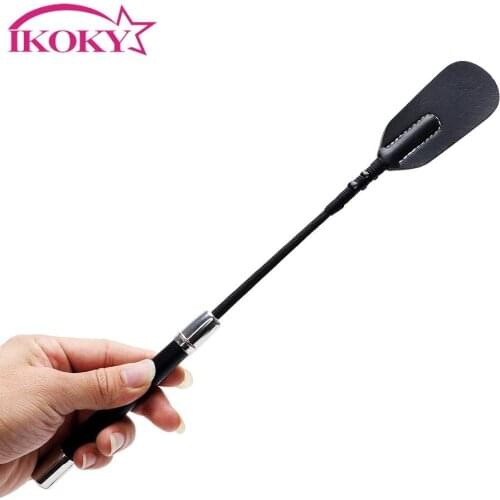 Bondage Boutique Slim Leather Riding Crop Horse Whip pony Spanking Knout SM Lash Fetish Flogger Sex Product For Couples Women